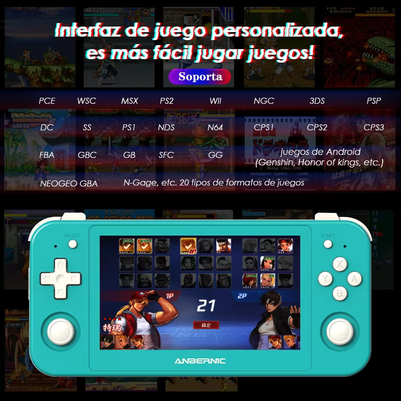 Consola portátil Android 12 Unisoc T618 Tiger, OLED de 4,95 pulgadas, con joystick Hall - Imagen 2